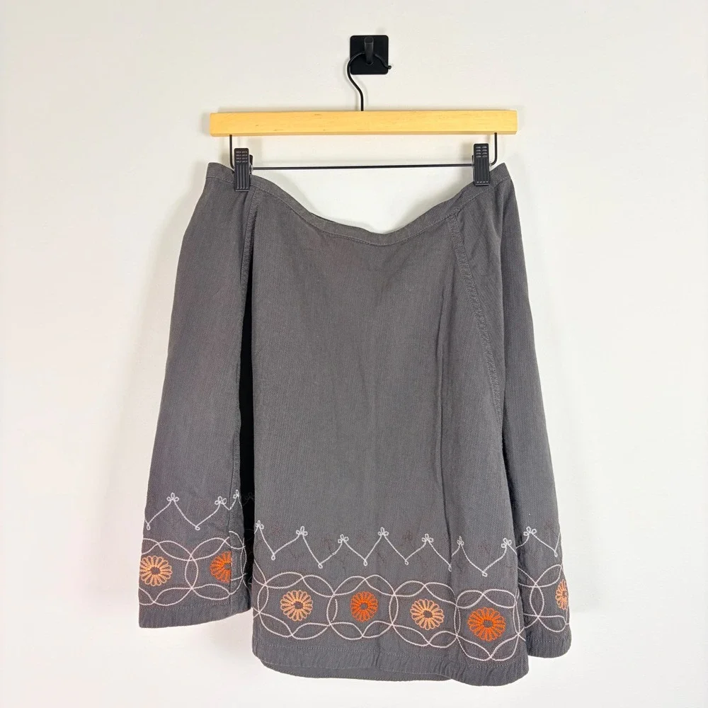 Diesel Vintage Y2K‎ Grey Embroidered Floral 90s Utility Cargo Mini Skirt Size 28 - Picture 3 of 8